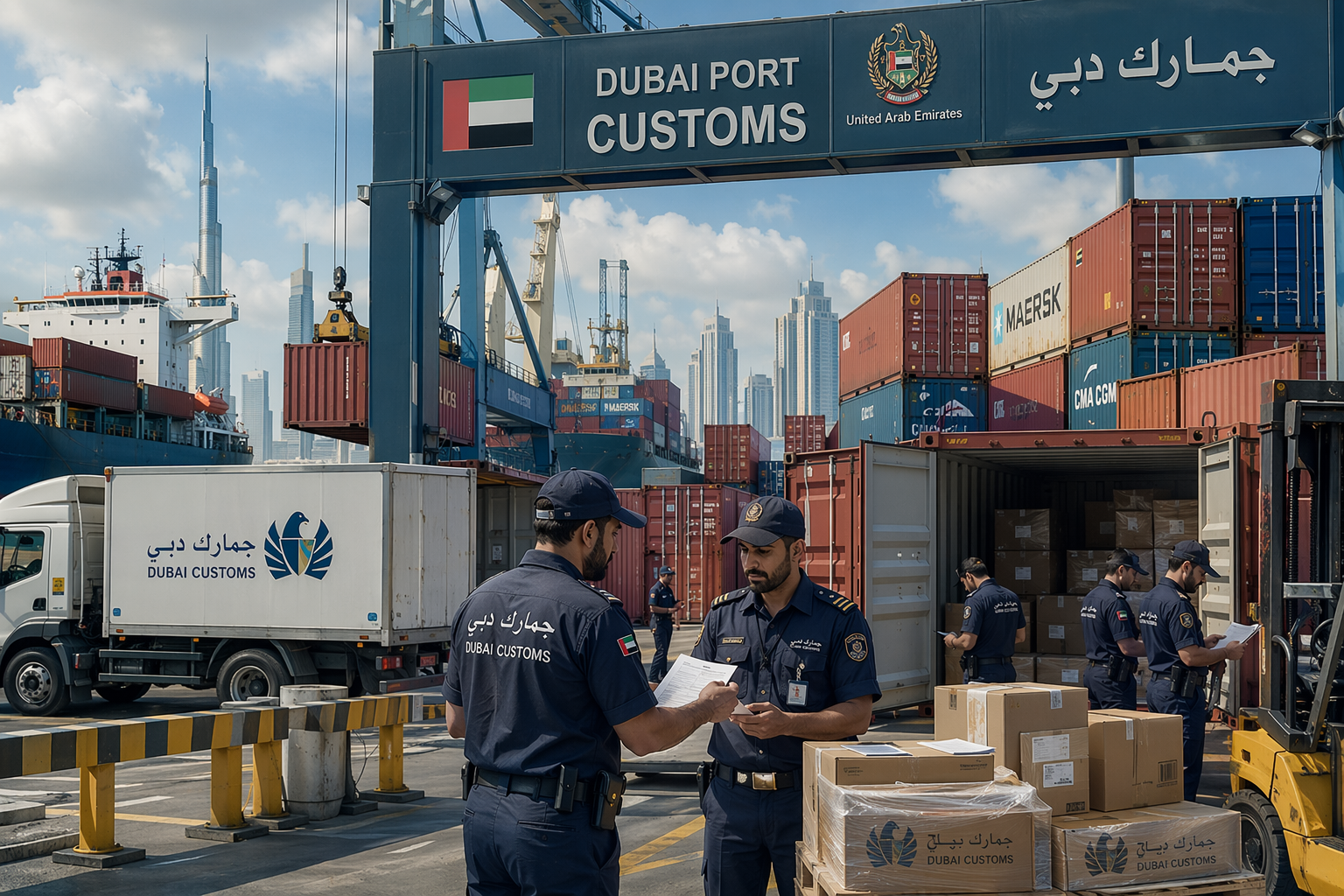 Customs Officers At Checkpoint